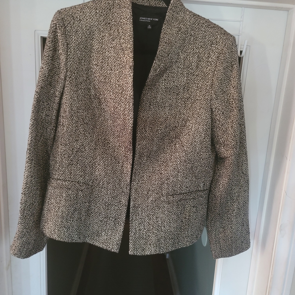 Jones New York Women's Black and White Blazer